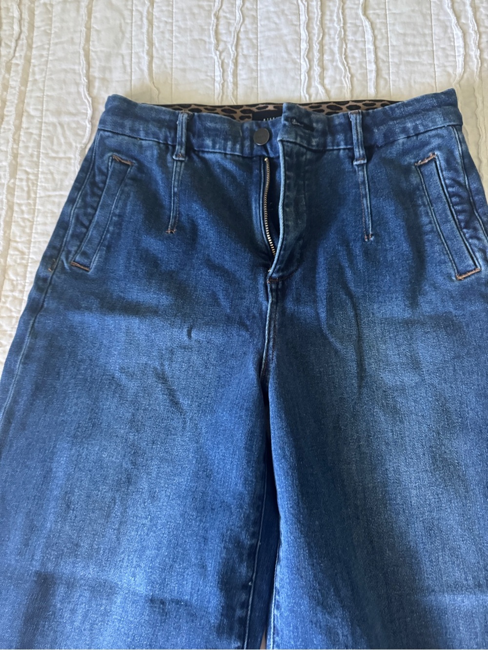 Women’s Dark Blue Wide Leg Jeans - Flare Style